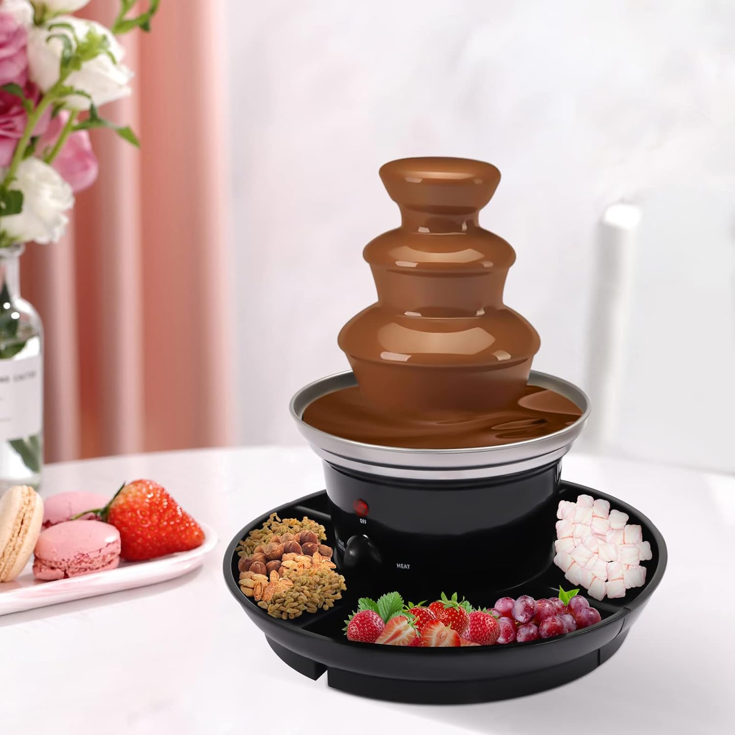 🍫 3-Tier Chocolate Fountain – Perfect for Parties & Events