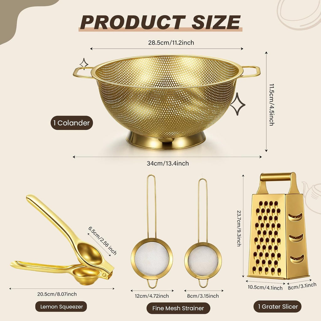 🥗 Stainless Steel Colander – Durable & Multi-Purpose