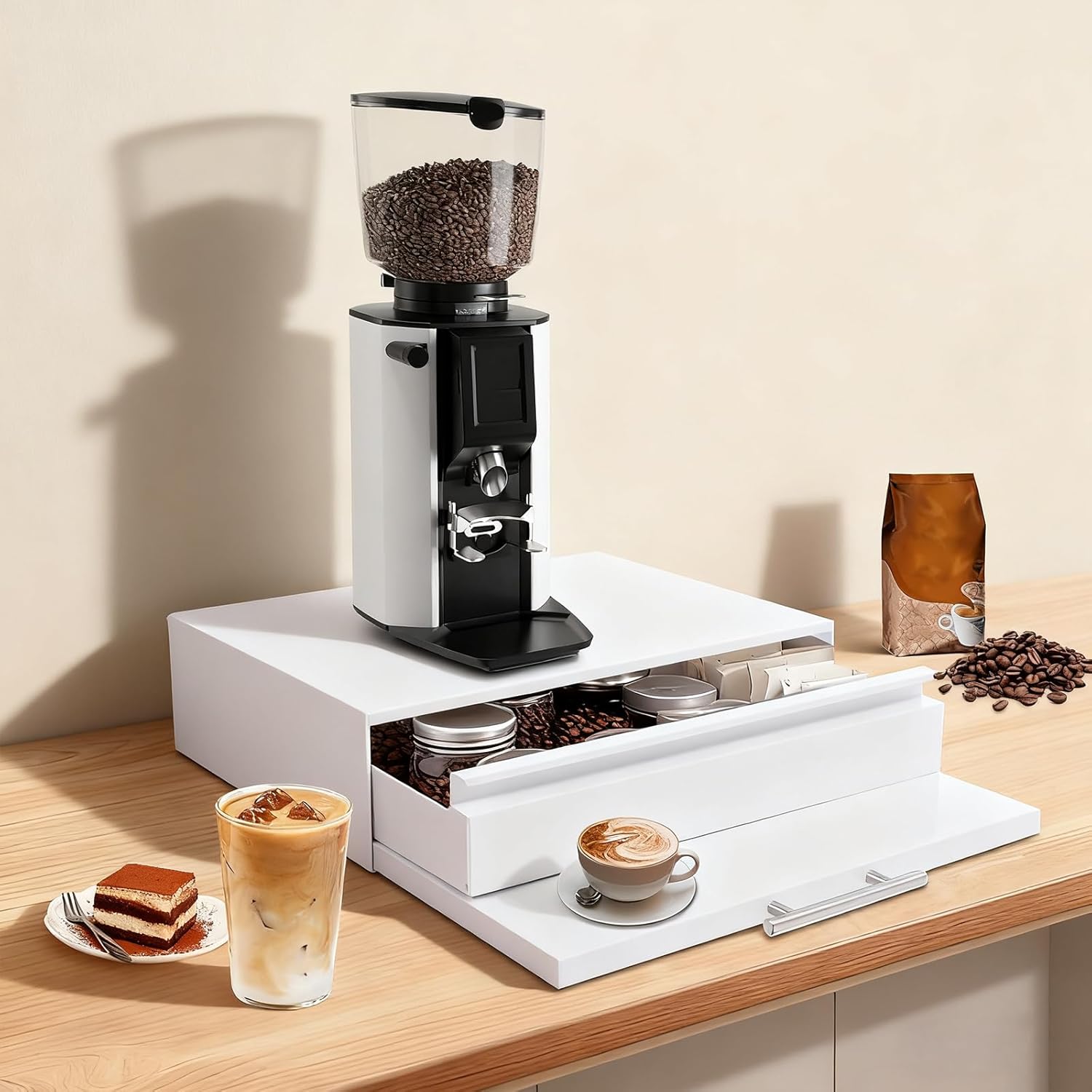 🛋️ Countertop Microwave Organizer – Space-Saving Rack