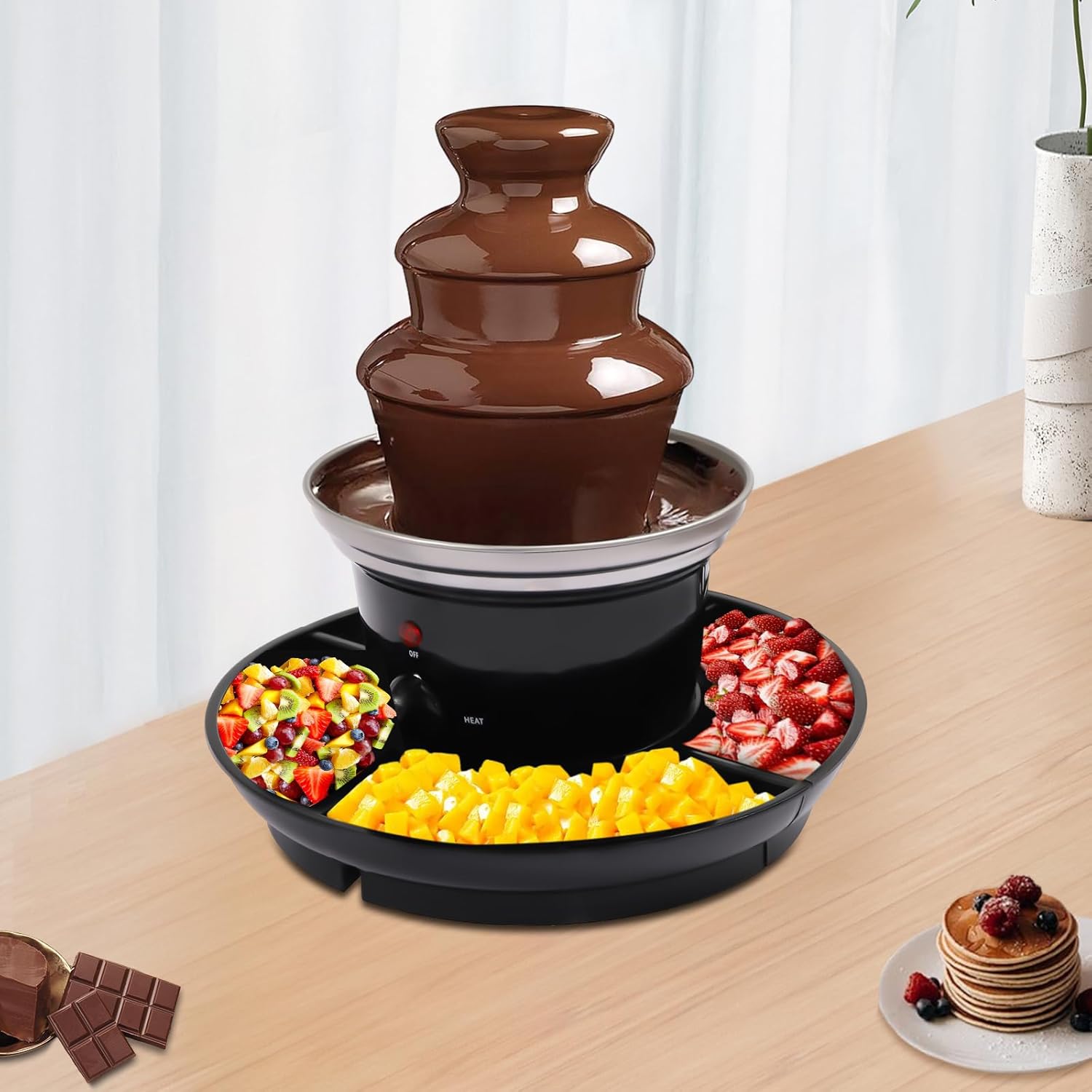 🍫 3-Tier Chocolate Fountain – Perfect for Parties & Events
