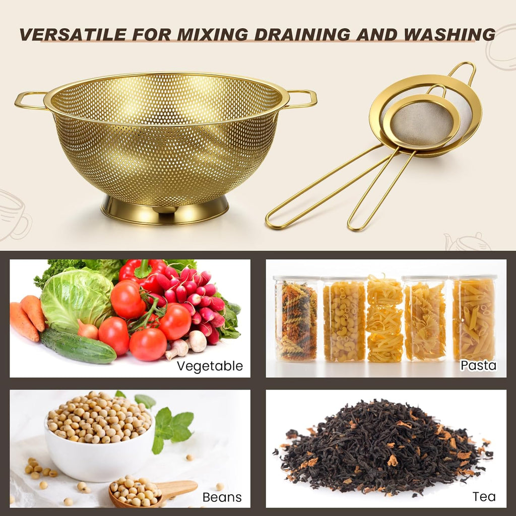 🥗 Stainless Steel Colander – Durable & Multi-Purpose